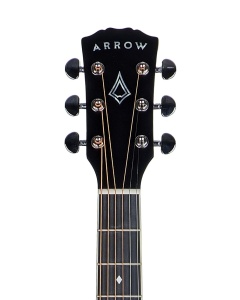 Arrow Silver D BLK Black ARRSDBLK - Chitară acustică Dreadnought pentru începători, finisaj negru satinat - Img 4