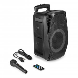 Boxa portabila Fenton FT8LED-MK2  170.018, cu baterie si microfon, bluetooth, bass 1x8''