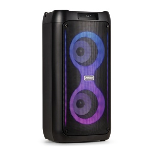 Fenton CORE80 – Boxă portabilă cu acumulator, LED, 40W RMS, Bluetooth/USB/SD, 2x4"