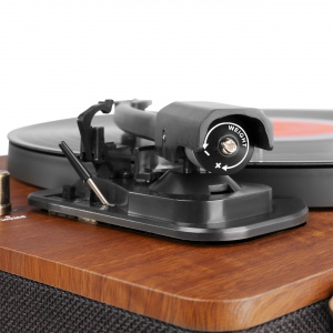 Fenton RP162D Pick-up cu carcasă din lemn, maro închis, Bluetooth/USB