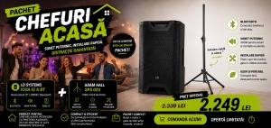Pachet Party la tine Acasă – Boxă de Mare Putere 1200W, Bluetooth și Stativ Trepied Inclus!