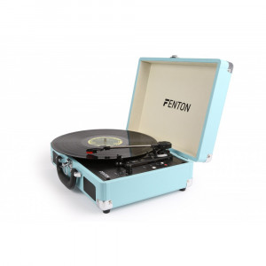 Pick-up Fenton RP115 102.106 Bluetooth, piele PU, albastru deschis