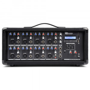 Power Dynamics PDM-C805A – Mixer cu amplificare 8 canale, Bluetooth, USB/SD și 150W RMS