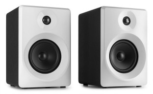 Vonyx SMN40W Set 2 monitoare de studio active, 4”, 50W RMS, alb - Img 1