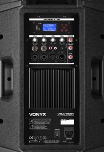 Vonyx VSA15BT boxa activa bi-amplificata, 15", 500W RMS, Bluetooth/USB - Img 6