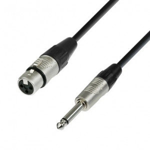 Adam Hall Cables K4MFP0300 - Cablu microfon XLR mamă la jack 6,3 mm mono 3 m