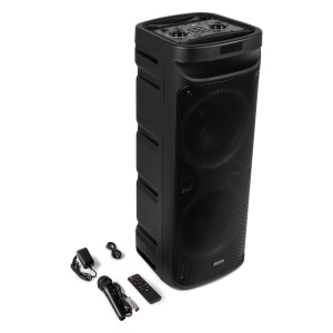 Fenton TRACK610 – Boxă portabilă cu acumulator, LED, 2x10", 240W, Bluetooth/USB/SD - Img 7