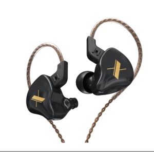 KZ Acoustics EDX Black – Căști profesionale in-ear cu 1 driver dinamic de 10mm, cablu B-pin