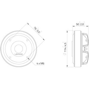 Lavoce DF10.172K - Driver profesional 1", 60W AES, 8 Ohmi, ferită - Img 2