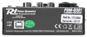 Power Dynamics PDM-D301BT – Mixer audio 3 canale cu Bluetooth și interfață USB - Img 3