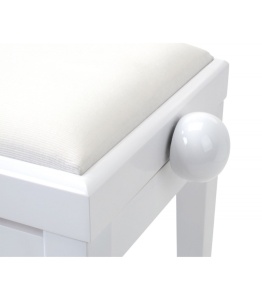 Scaun pian Classic Cantabile WHP reglabil pe inaltime, alb polisat