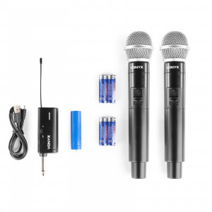 Set 2 microfoane fara fir UHF Vonyx WM552