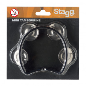 Stagg TAB-MINI/BK - Mini tamburina plastic semiluna neagra cu 4 clopotei