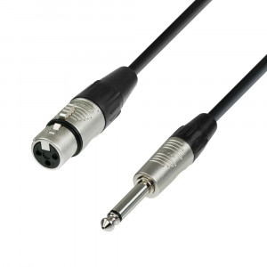 Adam Hall Cables K4MFP0500 - Cablu microfon XLR mamă la jack 6,3 mm mono 5 m