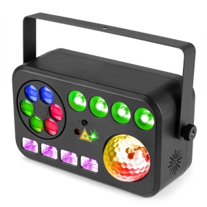 BeamZ SHIMMER4 – Efect de lumini 6-in-1 cu laser și stroboscop, DMX, LED RGBW-UV 153.862 - Img 5
