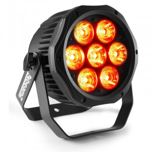 LED PAR Profesional DMX 7x 10W RGBW IP65 BWA410 carcasa de aluminiu - Img 1