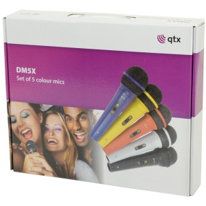 Set 5 microfoane colorate dinamice QTX