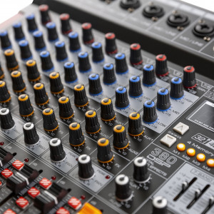 Mixer audio Power Dynamics PDM-T804 cu 8 canale, Bluetooth/USB/DSP