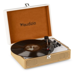 Pick-up Audizio RP119 102.058 record player, Bluetooth, piele PU, bronz maron