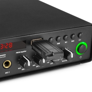 Power Dynamics PDC30 952.044 Amplificator, 30W RMS, Bluetooth/USB/SD, alimentare 12V - Img 5