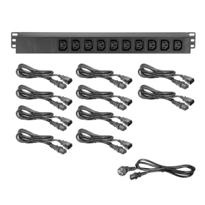 Prelungitor Adam Hall Cables 87471 IEC 1.5m 8 posturi de rack