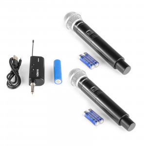 Set 2 microfoane fara fir UHF Vonyx WM552