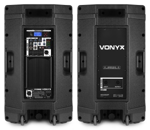 Vonyx VSA150S Set 2 boxe active, 15”, 250W RMS, LED, Bluetooth USB - Img 5