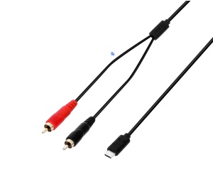 Adam Hall K3YCCUSBC0300 - cablu adaptor USB-C - 2xRCA 3m