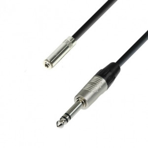 Adam Hall K4BYW0600 - cablu audio prelungitor casti jack stereo mama 3.5mm la jack stereo tata 6.3mm 6m