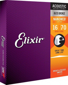 Elixir Nanoweb Bronze 16-70 - Set corzi chitara acustica bariton