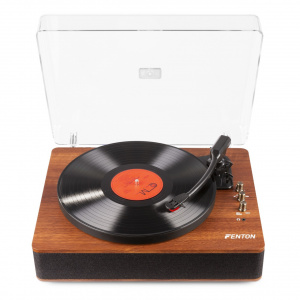Fenton RP162D Pick-up cu carcasă din lemn, maro închis, Bluetooth/USB