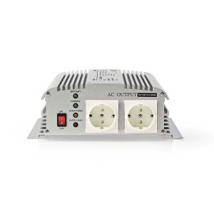Invertor tensiune cu unda sinusoidala modificata 12V DC - 230V AC 1000W 2x iesire Schuko Nedis - Img 1