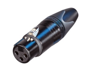 Neutrik NC3FXX-B - Conector XLR mamă 3 pini cu contacte aurite