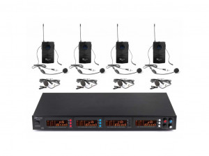 Power Dynamics PD504B - set fără fir UHF cu 4 microfoane lavaliera - Img 1