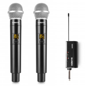 Set 2 microfoane fara fir UHF Vonyx WM552