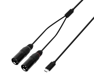 Adam Hall K3YMMUSBC0300 - cablu adaptor USB-C - 2xXLR tata