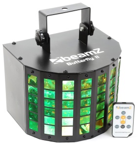 BeamZ Butterfly II LED Mini Derby – efect lumini RGBAWP 6x3W cu telecomandă