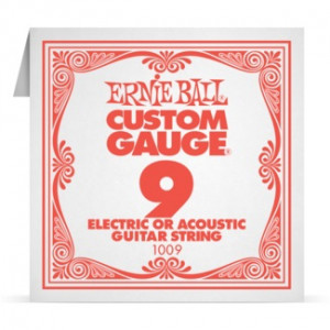 Coarda Mi chitara acustica/electrica Ernie Ball Single Plain Steel 009 1009