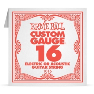 Coarda pentru chitara acustica/electrica Ernie Ball Single Plain Steel 016