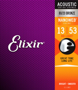 Elixir Nanoweb Bronze HD 13-53 - Set corzi chitara acustica