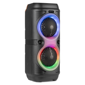 Fenton TRACK210 – Boxă portabilă cu acumulator, LED, 2x4", 100W, Bluetooth/USB/SD - Img 2