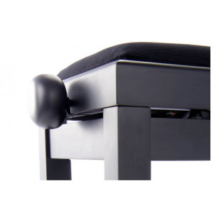 Flame KB15-BM cu inaltime reglabila si sezut tapitat cu catifea neagra