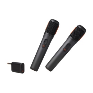 JBL JBLWIRELESSMIC - set 2 microfoane karaoke cu dongle fara fir, negru