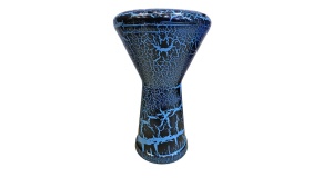 K&N Darbuka Egypt albastru desen 22x43 cm – Darbuka orientală din aluminiu cu husă și față de rezervă, fabricată în Turcia