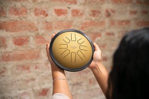 Meinl SSTD3G Sonic Energy Mini Steel Tongue Drum 7" – Fa Minor , Gold