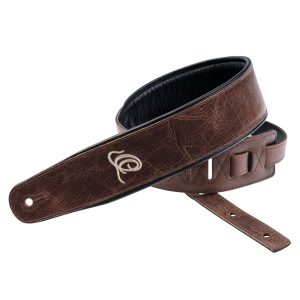 Ortega OSL70-BRN – Curea Chitară Piele Naturală, Handmade Brazilia