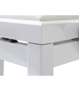 Scaun pian Classic Cantabile WHP reglabil pe inaltime, alb polisat