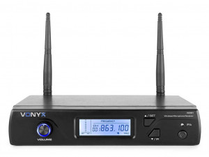Sistem 2x microfoane fara fir UHF 16 canale Vonyx WM61 - Img 2