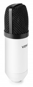 Vonyx CM300W Microfon de studio, condensator si filtru pop, USB, alb - Img 9