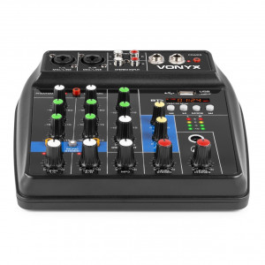 Vonyx VMM100 mixer audio cu 3 canale, USB/Bluetooth